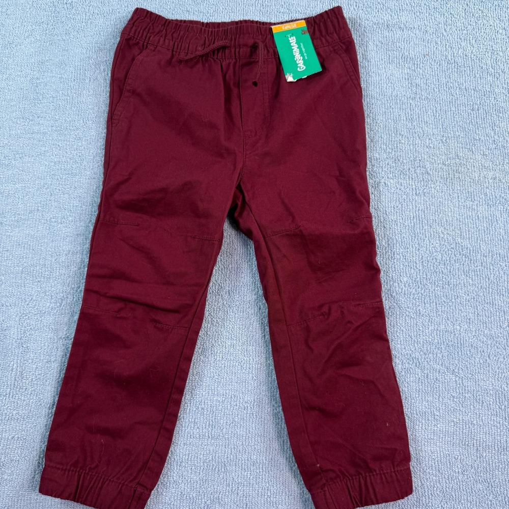 Garanimals Boys Burgundy Jogger Pants‎ Size 3T GTBF204880F New With Tags